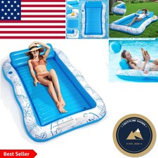 Summer Essential Inflatable Pool Float - Luxurious Tanning Mat with Easy Storage