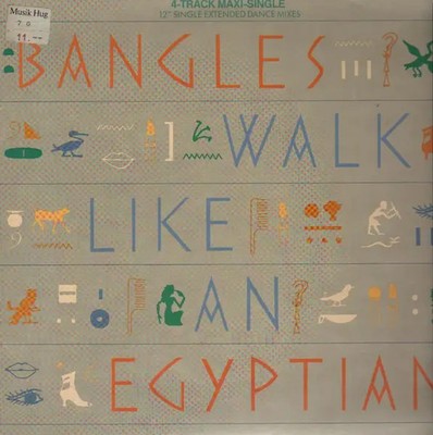 Bangles Walk Like An Egyptian Vinyl Single 12inch CBS