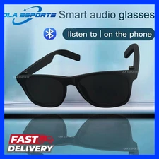 Smart Bluetooth Glasses Music Control Sunglasses with Mic & UV Polarized Lenses