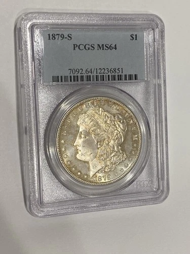 1879-S Morgan Silver Dollar PCGS MS64 Golden Toning