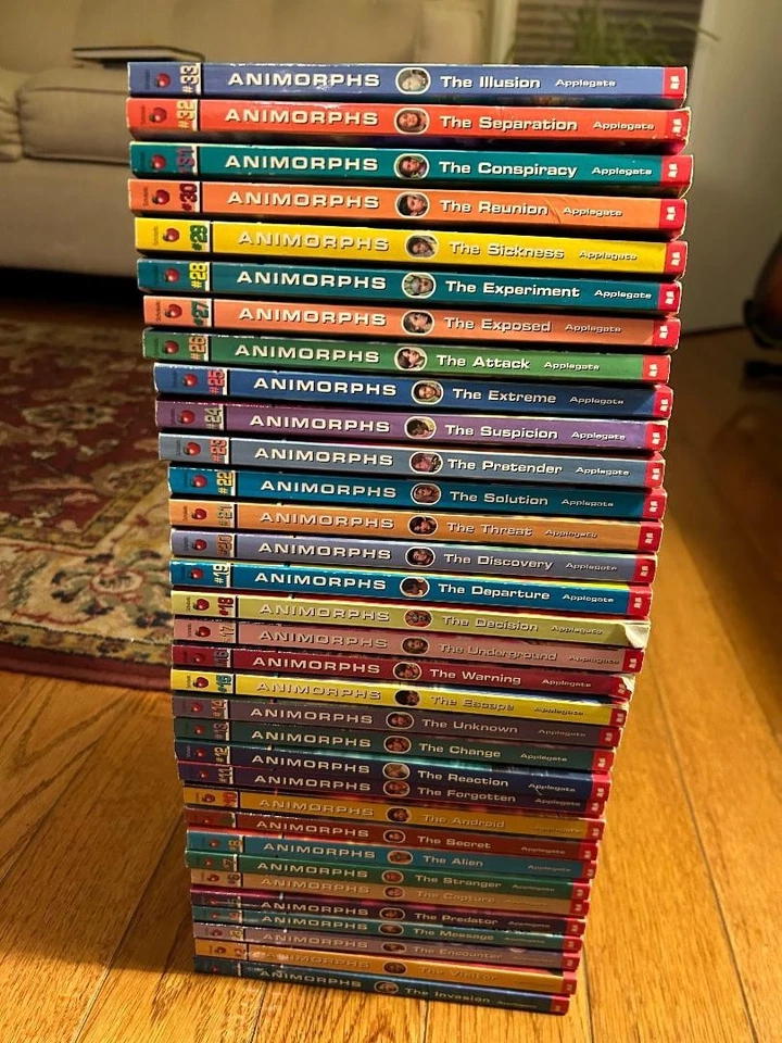ANIMORPHS Series Lot of 33 Books (#1 to #33), Vintage K.A. Applegate Scholastic Foto 4 de 4