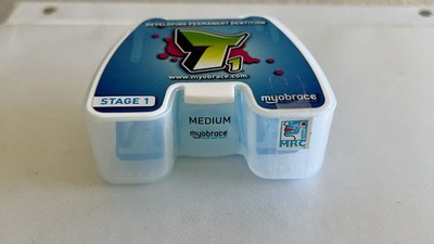 Myobrace by MRC Trainer stage 1 T1 orthodontic appliance TEEN Medium Blue