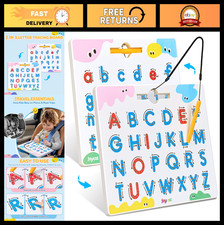 Magnetic Letter Tracing Board - Double-Sided ABC Writing Toy for Kids 3-5, Presc