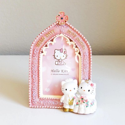 Vintage Sanrio Hello Kitty Dear Daniel Wedding White Dress Photo Frame 7''Hx5''W