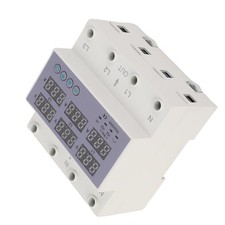 3 Phase DIN Rail Voltmeter Ammeter Automatic Protector AC 390‑500V✈