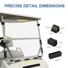 For Club Car DS 2000-UP New Clear Golf Cart Windshield Folding Windscreen