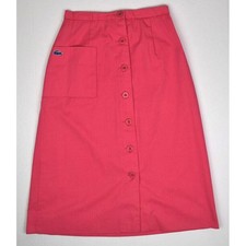 Vintage Lacoste Skirt Haymaker Lacoste Size S W25 70s Pink Button Blue Crocodile