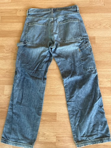 Vintage Levis Silvertab Blue Jeans Carpenter Baggy Pants 32x32 Wide Leg - Picture 4 of 7