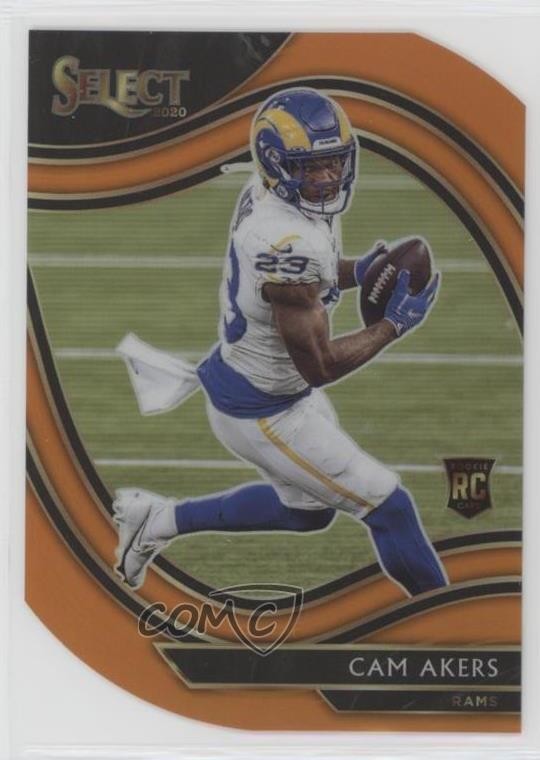2020 Panini Select Field Level Orange Prizm Die-Cut Cam Akers #355 Rookie RC 2l4