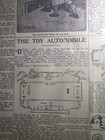 DEC 11, 1910 NEWSPAPER #2445- THE TOY AUTOMOBILE BUILDING PLANS  — photo 2