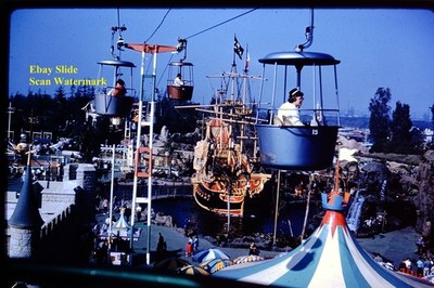 Original 35mm Slide 1961 Disneyland Skyway Cable Disney Theme Park California
