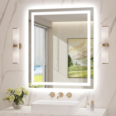 LED Mirror for Bathroom 28X36 Lighted Bathroom Vanity Mirrors with Lights, Brigh