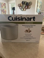 Cuisinart Replacement Bowl For 1.5 QT Pure Indulgence Ice Cream Maker ICE-RFB