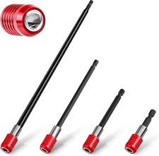 Drill Bit Extension 2/4/6/12’’, Magnetic Holder 4 Pcs, Extension... 