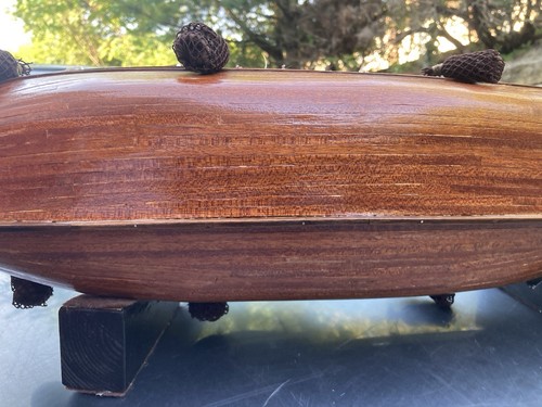 Modellino barca da pesca vintage in legno con dettagli 24”x12”x6”in - Foto 17 di 18