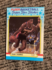 1988/89 FLEER Sticker - ISIAH THOMAS #10 - DETROIT PISTONS & INDIANA