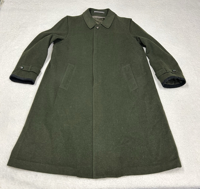 Vtg 70s Schneider's Weyrer Loden Wool Overcoat Jacket Mens Large
