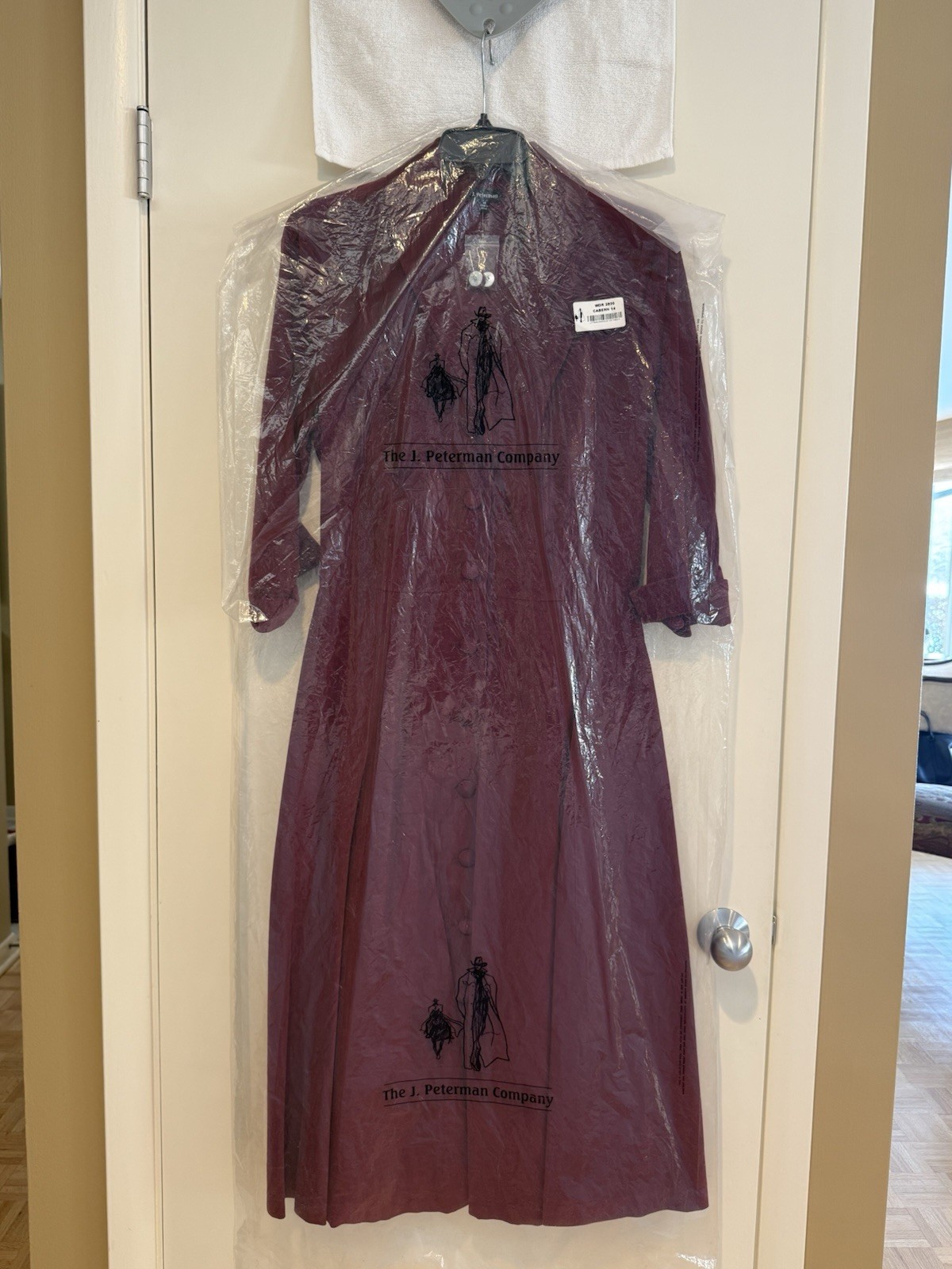 J. Peterman Cotton Corduroy Belted 50s Dress Sz 14 - Red / Cabernet NWT