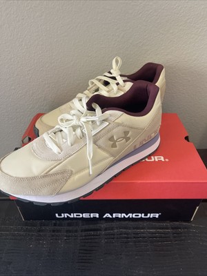 Under Armour Essential Runner Shoes Men's Size 11 White Brown Running Sneakers