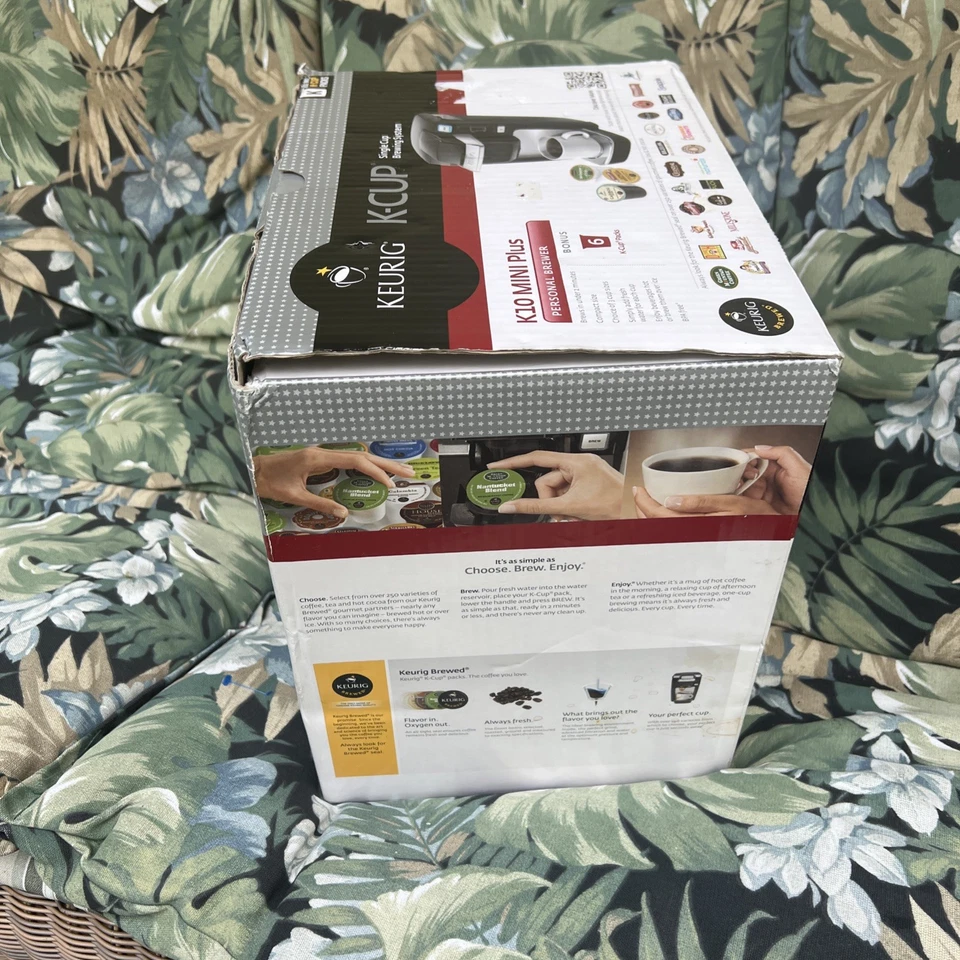 Sistema de elaboración de cerveza personal Keurig K10 Mini Plus plateado nuevo caja abierta Foto 3 de 4