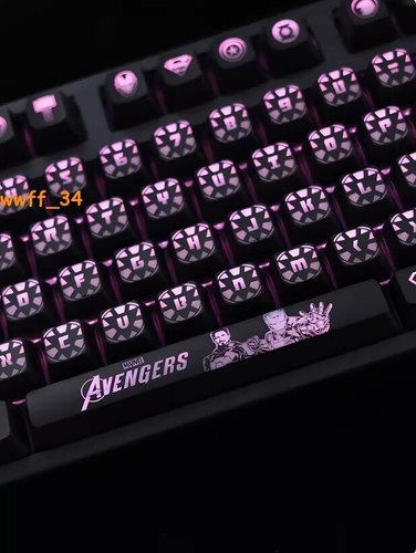 The Avengers Iron Man Keycap OEM RGB Transparent Keycaps for Mechanical Keyboard - Picture 3 of 9