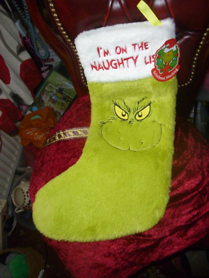 THE GRINCH Weihnachtsstrumpf freches oder schönes Geschenk/19 cm.
