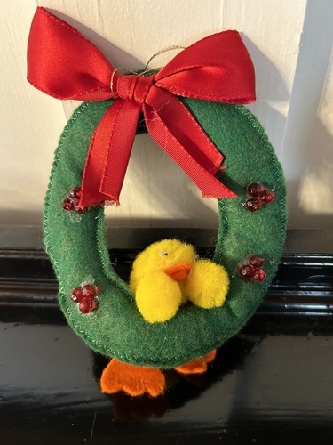 6 Adornos De Colección Push Pin Lentejuelas Navidad Muñeco de Nieve Fieltro Soldado Ratón Pato - Imagen 9 de 10