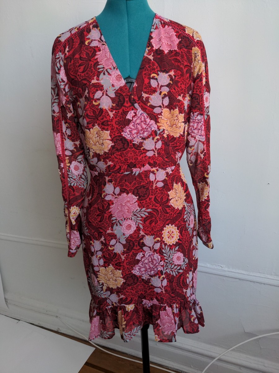 Guess Red Flowers High Low Mini Cocktail Dress Size 4 | eBay