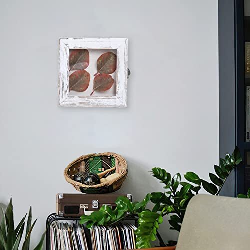 Shadow Box Frame 6x6 Small Shadow Box 4x4 Display Area with Glass