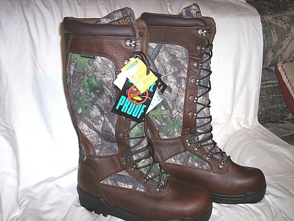 Mens Snake Proof Boots Waterproof Boots Camo Hunting Boots Leather Boots 12 Reg - Image 2 of 4