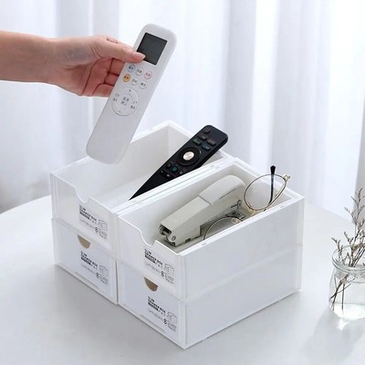 Plastic Drawer Storage Box Stackable Cosmetic Sorting Box Mini Sundre Organize