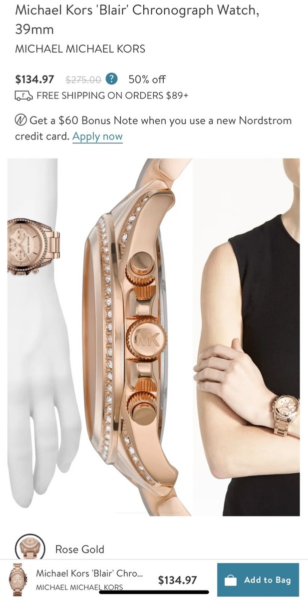 Michael Kors MK5263 Rose Gold Tone Wrist Watch for Women. GUC Michael Kors MK5263 Women main image 4