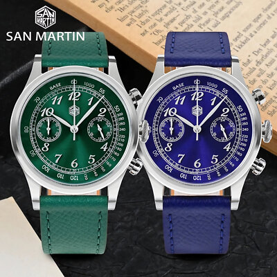 SAN MARTIN SN0101-G-JS-1 Quartz Chronograph Stainless Steel 38mm