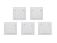 5Er Set Schutzkontakt-Steckdose Mcpower Flair, 250V~/16A, Up, IP44, Weiß