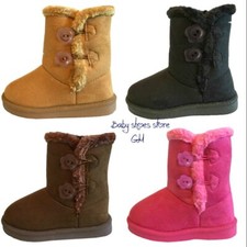 Toddler Girls Buttons Boots Size 6,7,8,9 New