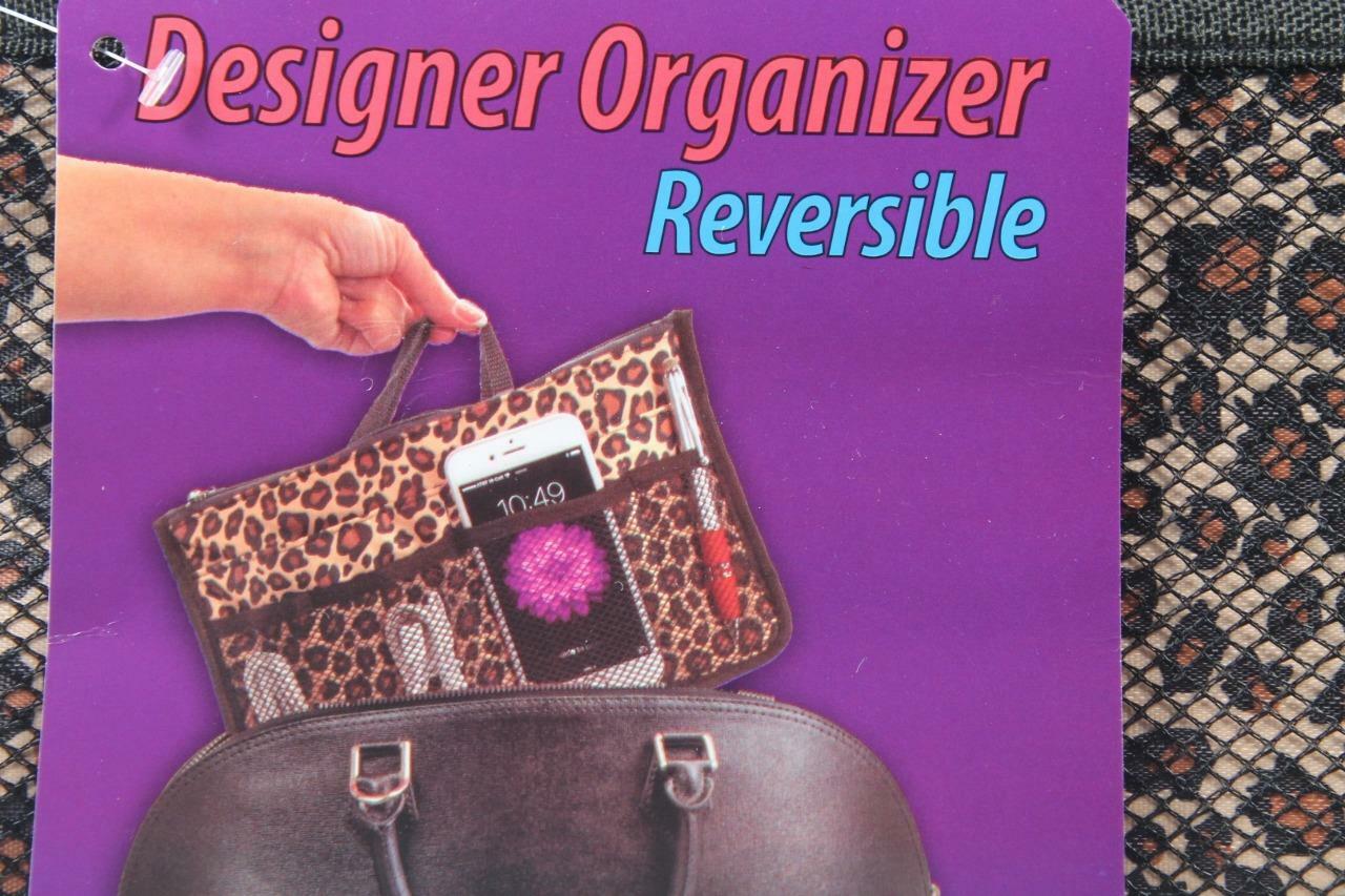 Purse Organizer Pouch Reversible Cheetah & Gray Change Purses Instantly