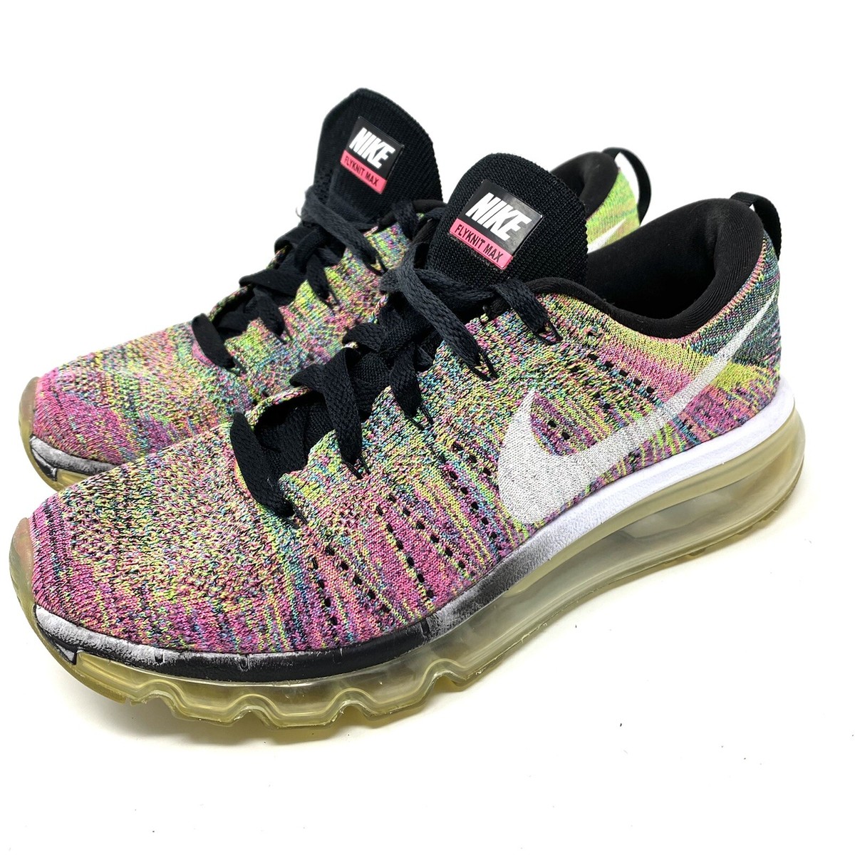 Nike Womens Fly Knit Air Max 620659-004 Lace Up Multicolor 