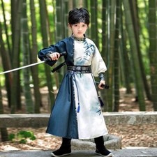 Chinese Traditional Confucius Hanfu Cosplay Costume Unisex Children