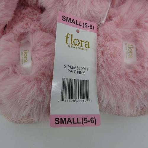 Flora By Flora Nikrooz Faux Fur Pink Crossband Womens Slippers S (5-6)... - Picture 4 of 6