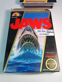 Jaws NES (Nintendo, 1987) Box, Manual, Cartridge - RARE & TESTED