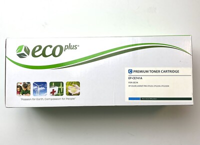 ECO PLUS Premium Toner Print Cartridge Cyan EP-CE741A for HP Color LaserJet NEW