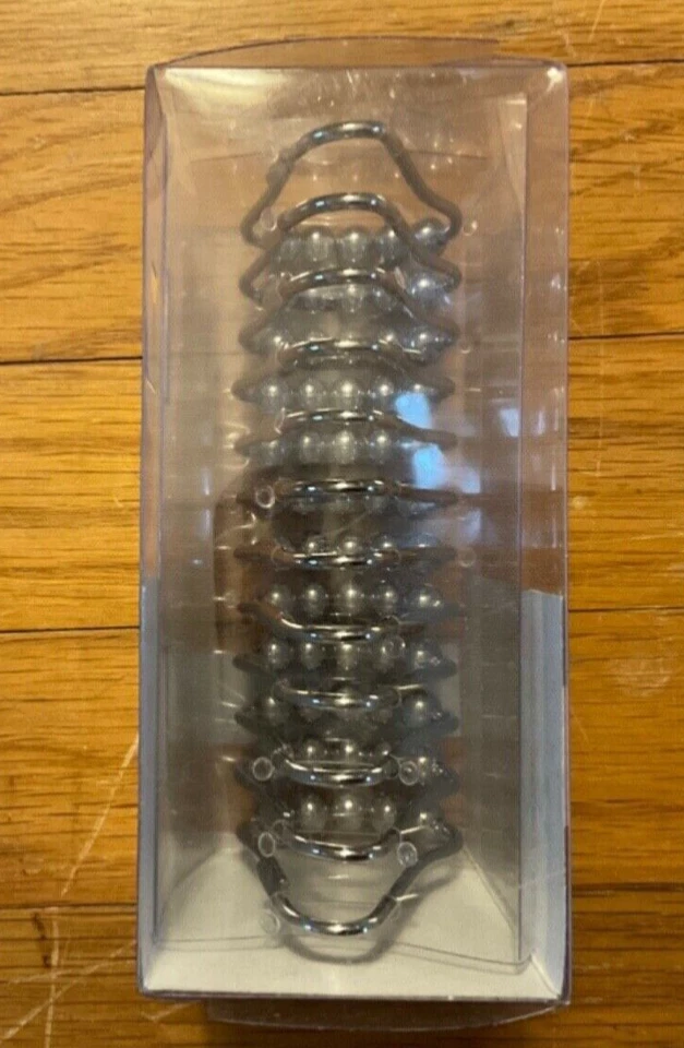 *ENVÍO GRATUITO* ¡Juego/12 Rodillos Cortina Ducha Baño Inter Diseño Plateado! Foto 4 de 4