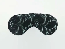 Sexy Black Lace On Blue Adult Sleep Mask