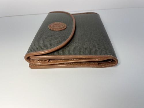 Vintage CHRISTIAN DIOR Green & Brown Leather Wallet Bifold DIOR Logo Korea - Picture 5 of 16