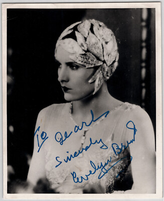 Evelyn Brent - Fotografie signiert und signiert 20,7 x 25,4 cm
