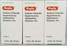 RUGBY Sodium Chloride  5% Eye SOLUTION 15 mL ( 3 pack ) MURO SOLUTION 2/27 Exp