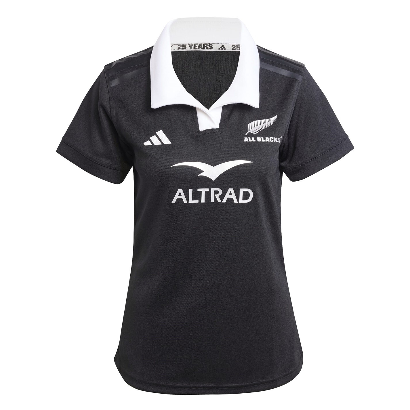 женская домашняя рубашка adidas All Blacks 2024 с воротником-стойкой