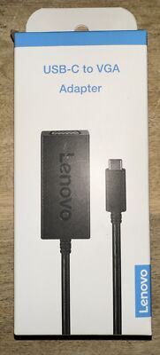 Lenovo USB-C To VGA Adapter Black GX90M44578