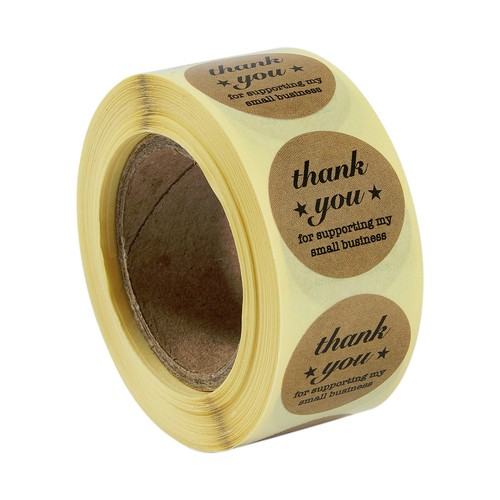 x100 Thank You Stickers For Your Purchase Business Labels Round Heart Wedding - Picture 16 of 73
