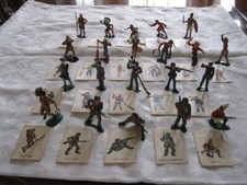Marx 1960  s Lot Of 21 Warriors Of The World Mixed Warriors with Cards - WOW